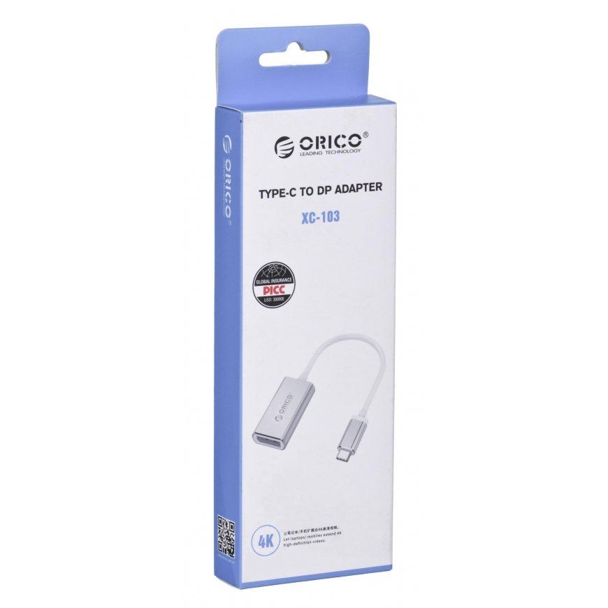 „Orico“ USB-C USB adapteris – „DisplayPort“ pilka spalva (XC-103-SV-BP) – 2
