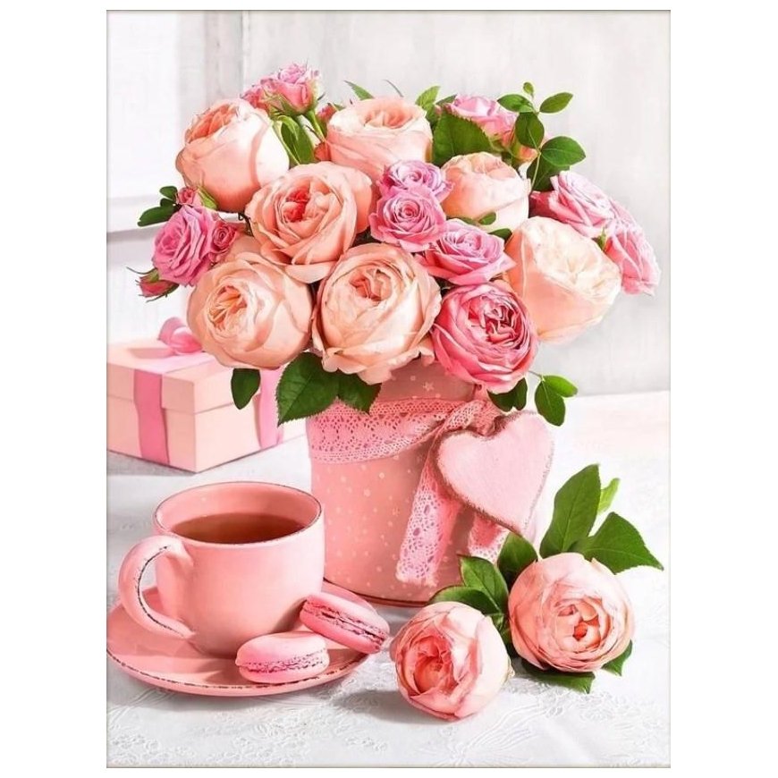 Beldizart Bouquet Pink Tea Party 30*40 cm AM1883