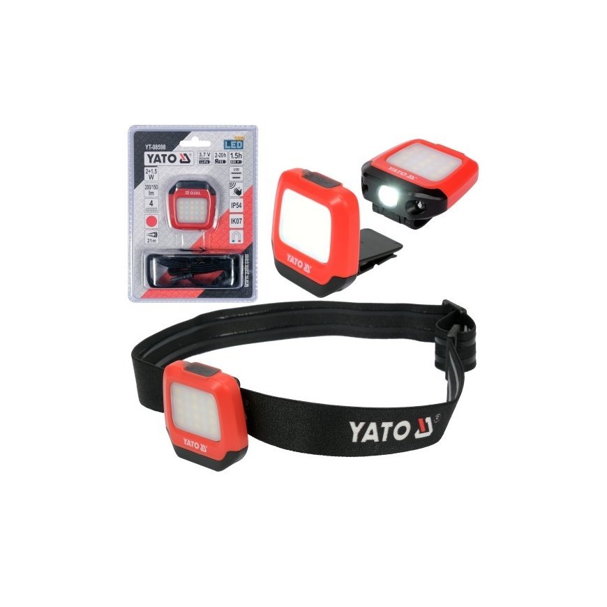 YATO HEAD LAMP FOR A BID CAP 200LM