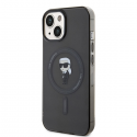 Case Karl Lagerfeld KLHMP15SHFCKNOK iPhone 15 6.1" black|black hardcase IML Ikonik MagSafe