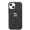 Dėklas Karl Lagerfeld KLHMP15SHFCKNOK iPhone 15 6.1" juoda|juodas hardcase IML Ikonik MagSafe