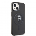 Dėklas Karl Lagerfeld KLHMP15SHFCKNOK iPhone 15 6.1" juoda|juodas hardcase IML Ikonik MagSafe