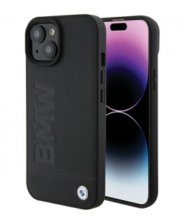 BMW Leather Hot Stamp Case Защитный Чехол для Apple iPhone 15 Plus
