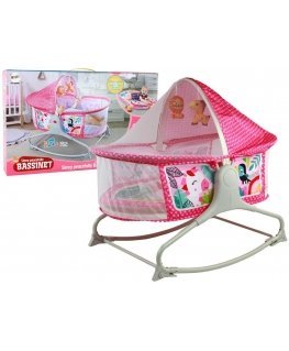 Lean Cars Multifunctional bed rocker 2in1 children's mat Sounds Vibrations Pink
