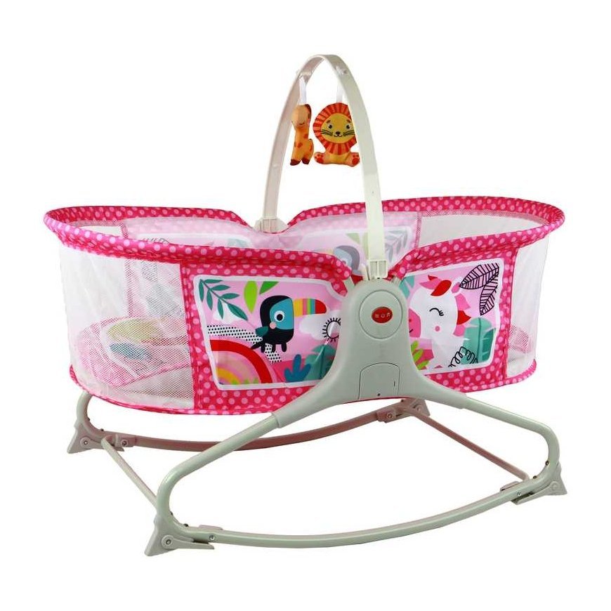 Lean Cars Multifunctional bed rocker 2in1 children's mat Sounds Vibrations Pink – 3
