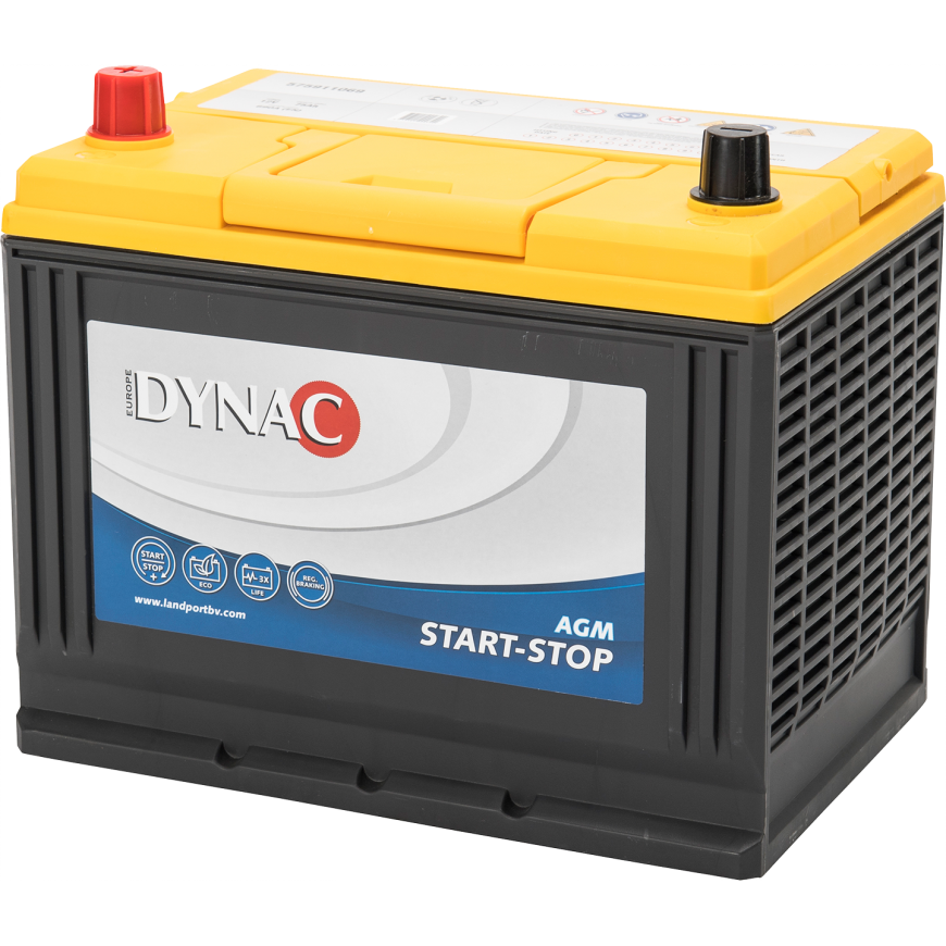 Dynac Landport Akumuliatorius 75 Ah 690 A EN 12V AGM – 2