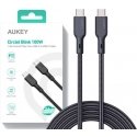Aukey Cb-kcc102 kevlarowy kabelis usb c - usb c | 1,8 m | 5a | 100w pd | 20v Aukey Cb-kcc102 kevlarowy kabelis usb c - usb c | 1,8 m | 5a | 100w pd | 20v