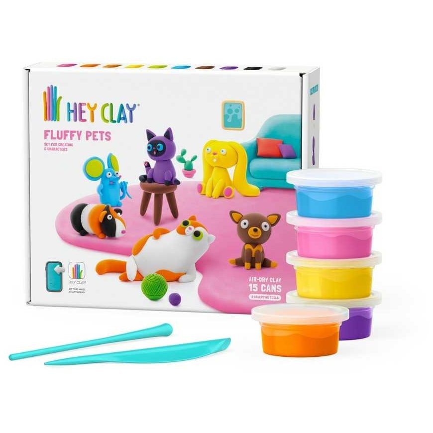 TM Toys Hey Clay Plastilinas Pūkuoti gyvūnai – 3