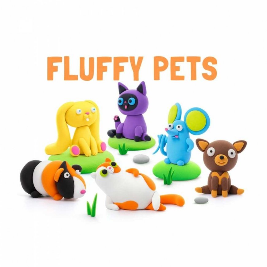 TM Toys Hey Clay Plasticine Fluffy animals – 4