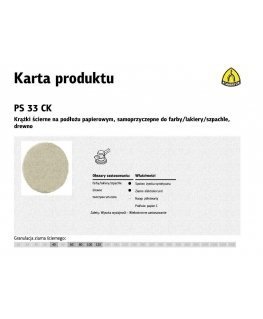 KLINGSPOR ADHESIVE ABRASIVE DISC 225mm PS33CK 100/50 pcs.