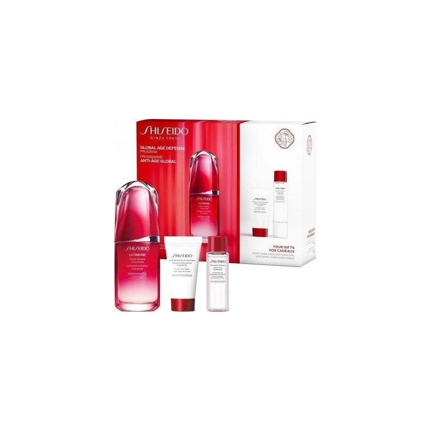 Shiseido SHISEIDO RINKINYS (ULTIMUNE POWER INFUSING CONCENTRATE 50ML+ CALIFYING CLEANSING FOAM 30ML+ TREATMENT SOFTENER 30ML)