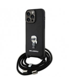 Karl Lagerfeld KLHCP15XSASKNPSK Hard Case Aizmugurējais Apvalks Priekš Apple iPhone 15 Pro Max