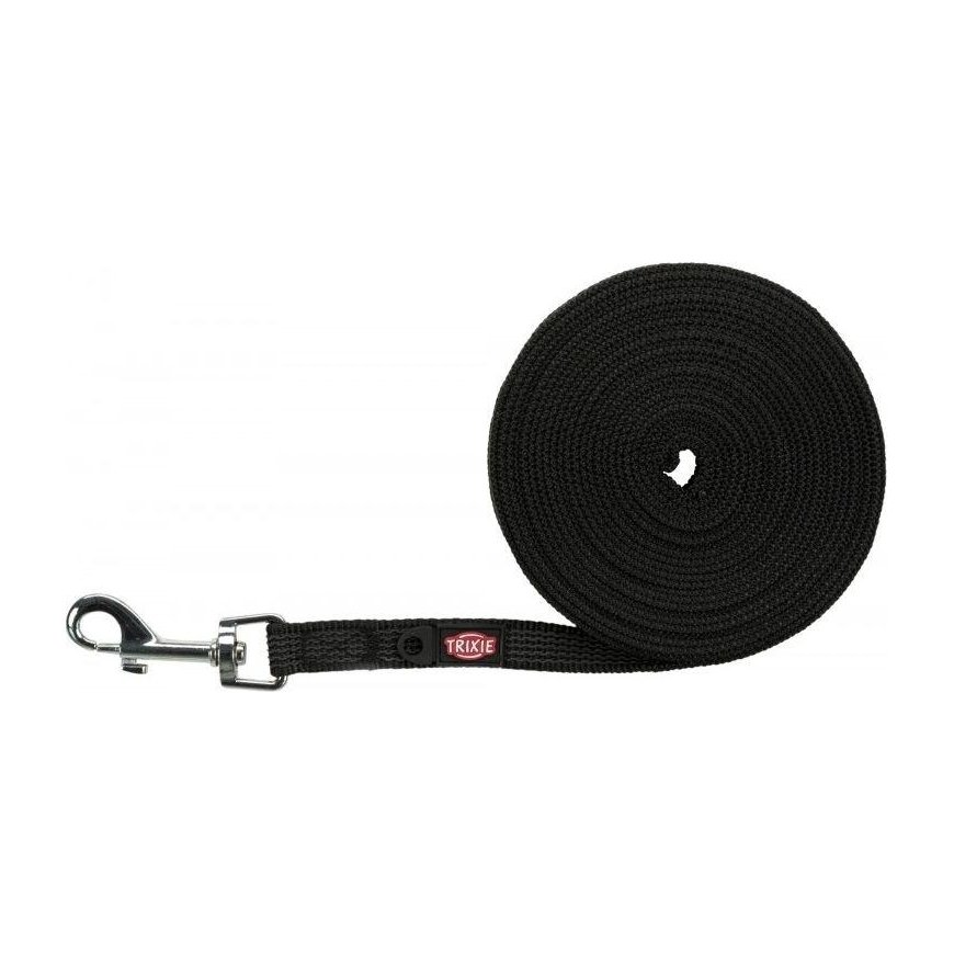TRIXIE Tracking Leash, rubberized SM 5 m/15mm, black