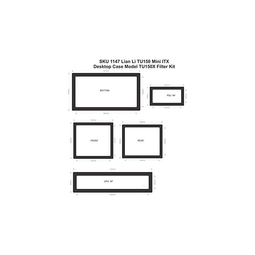 Demciflex Dust Protector Kits Lian Li TU150 Mini ITX (1147) – 4