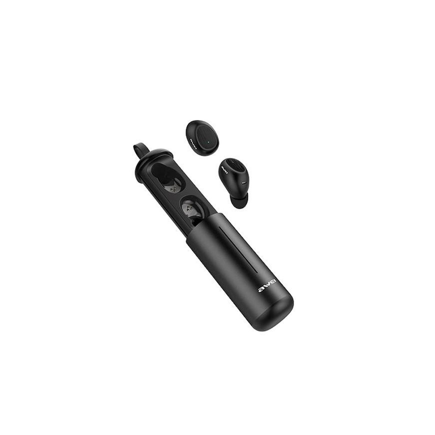Awei Headphones Bluetooth 5.0 T55 TWS + docking station Black