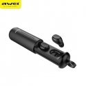 Awei Ausinės Bluetooth 5.0 T55 TWS + doko stotelė Juodas Awei Ausinės Bluetooth 5.0 T55 TWS + doko stotelė Juodas