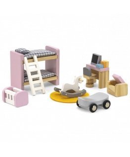 Viga Toys Lėlių namelio baldų komplektas vaikų kambariui, VIGA PolarB
