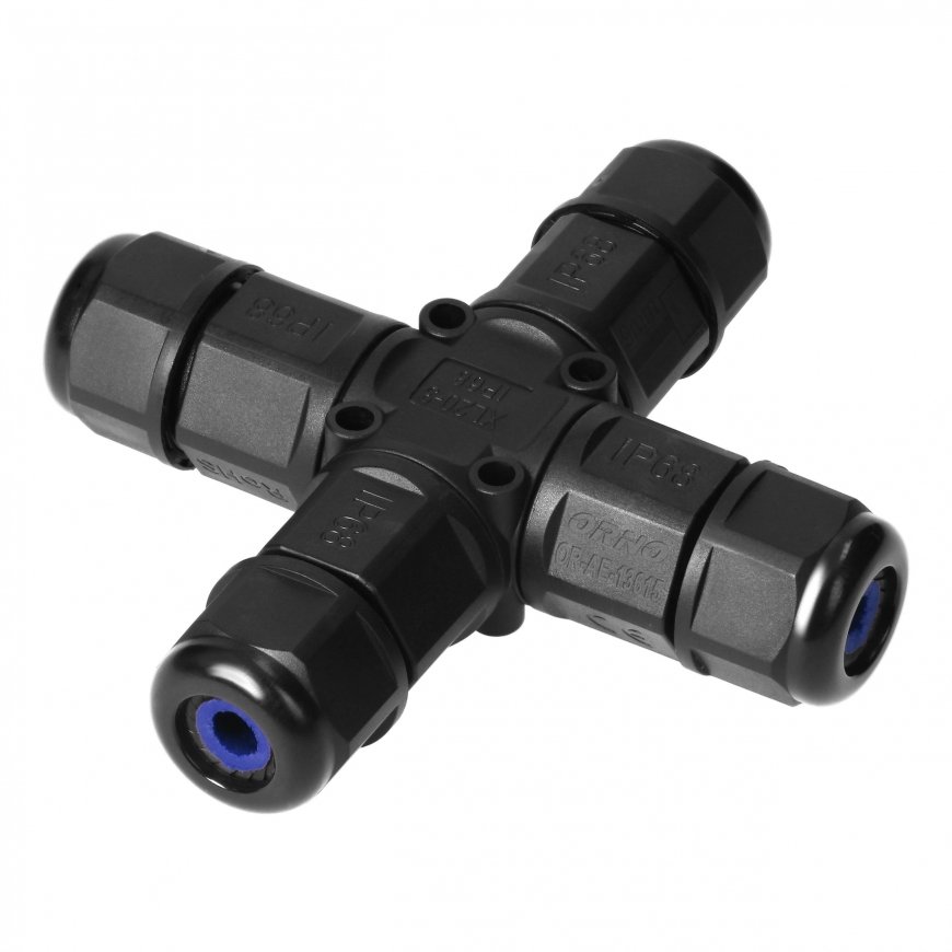 Orno Four-way cable connector (Type-X), IP68