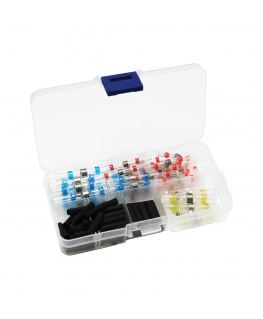 Inne Set of contacts with solder for connecting wires and thermotubes