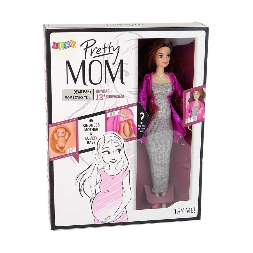 Leantoys Pregnant Doll Long Hair Accessories – 2
