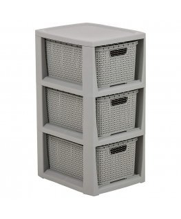 Branq REGAŁ RATTANOWY 3 X 7L - 1725 GRAY