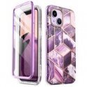 iLike Apple iPhone 15 Pro Silikoninis dėklas Print Desire Rabbit Violetinė