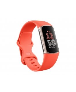 Fitbit Charge 6 Smart Watches, Coral, Champagne Gold