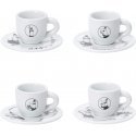 Set of 4 espresso cups BIALETTI CAROUSEL Porcelain 4x 50 ml White Set of 4 espresso cups BIALETTI CAROUSEL Porcelain 4x 50 ml White