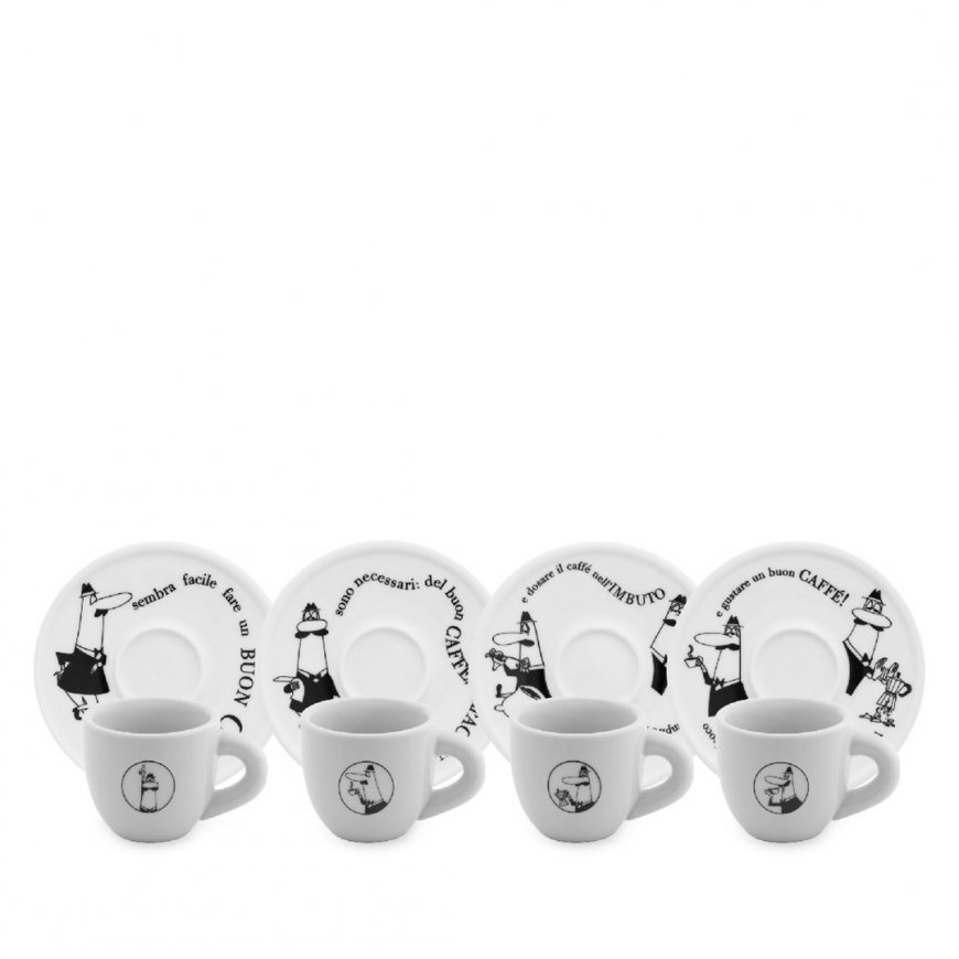 Set of 4 espresso cups BIALETTI CAROUSEL Porcelain 4x 50 ml White – 2