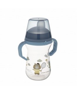 Canpolbabies CANPOL BABIES drinking bottle with silicone spout, FirstCup BONJOUR PARIS, 6m+, 250ml, blue, 56/613_blu