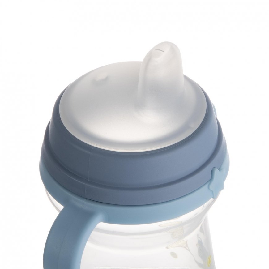 Canpolbabies CANPOL BABIES gertuvė su silikoniniu snapeliu, FirstCup BONJOUR PARIS, 6mėn+, 250ml, mėlyna, 56/613_blu – 3