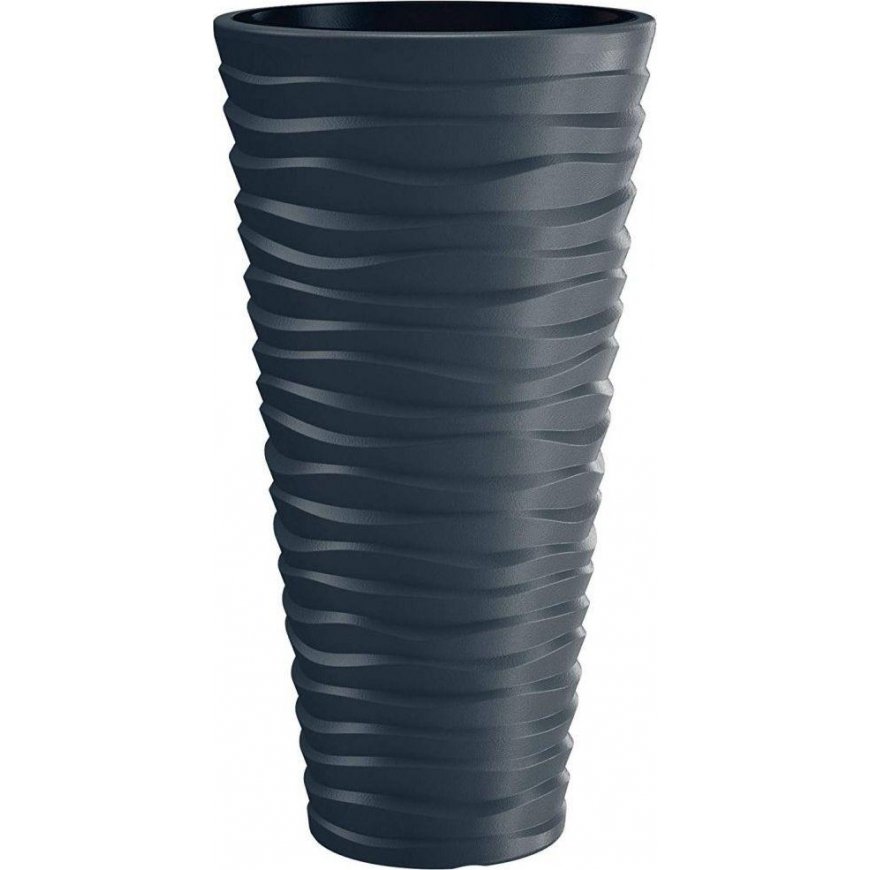 Prosperplast Flower pot with insert Sand Slim DPSA400 anthracite – 2