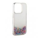 iLike Apple iPhone 15 Silicone Case Water Glitter Rainbow