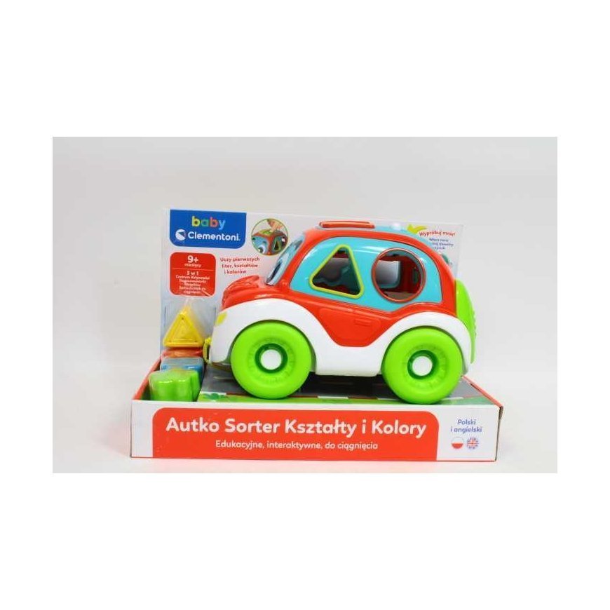 Pulling toy car interactive sorter B/O 32x16x21 PL CLEMENTONI 50808 CLM – 2