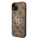 Dėklas Guess GUHCP15S4GMGBR iPhone 15 6.1" ruda|ruda hardcase 4G Big Metal Logo