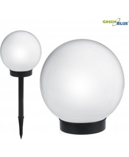 Lauko LED saulės lemputė ant baltos pėdos 20x20x53cm GreenBlue GB123