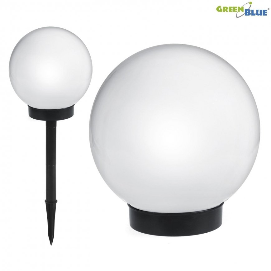 Lauko LED saulės lemputė ant baltos pėdos 20x20x53cm GreenBlue GB123 – 2