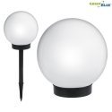 Lauko LED saulės lemputė ant baltos pėdos 20x20x53cm GreenBlue GB123