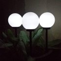 Outdoor LED solar lamp on a white base 20x20x53cm GreenBlue GB123