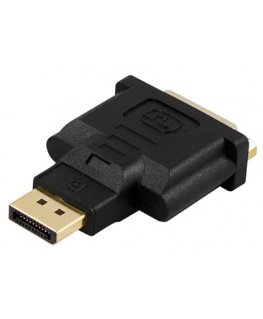 Deltaco DP-DVI kabeļu spraudņu pāreja 20-pin ha DL DVI-D Melns