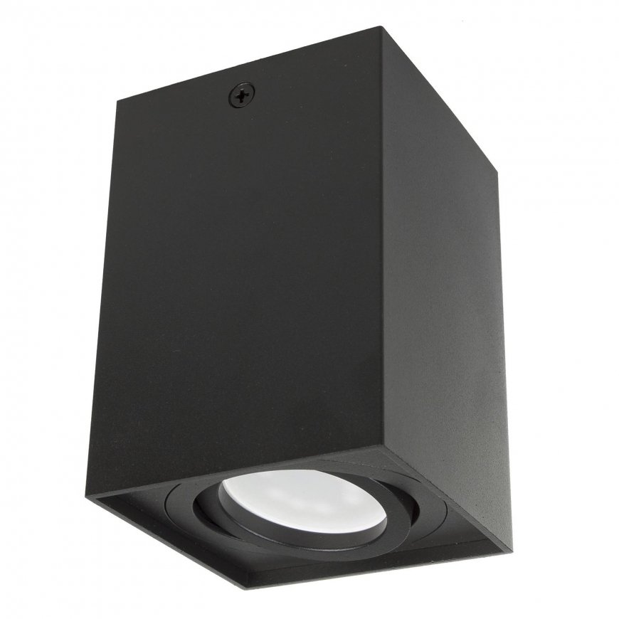 Lubinis šviestuvas Maclean Paviršinis halogeninis prožektorius GU10 MCE426 B, spalva juoda, 80x80x115mm, kvadratas, aliuminis – 2