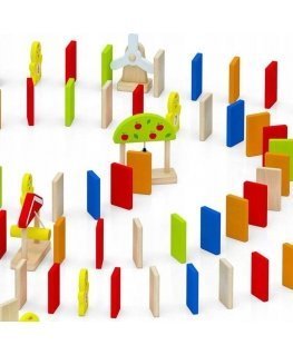Wooden Domino game - Ferma, Viga, 116 pieces
