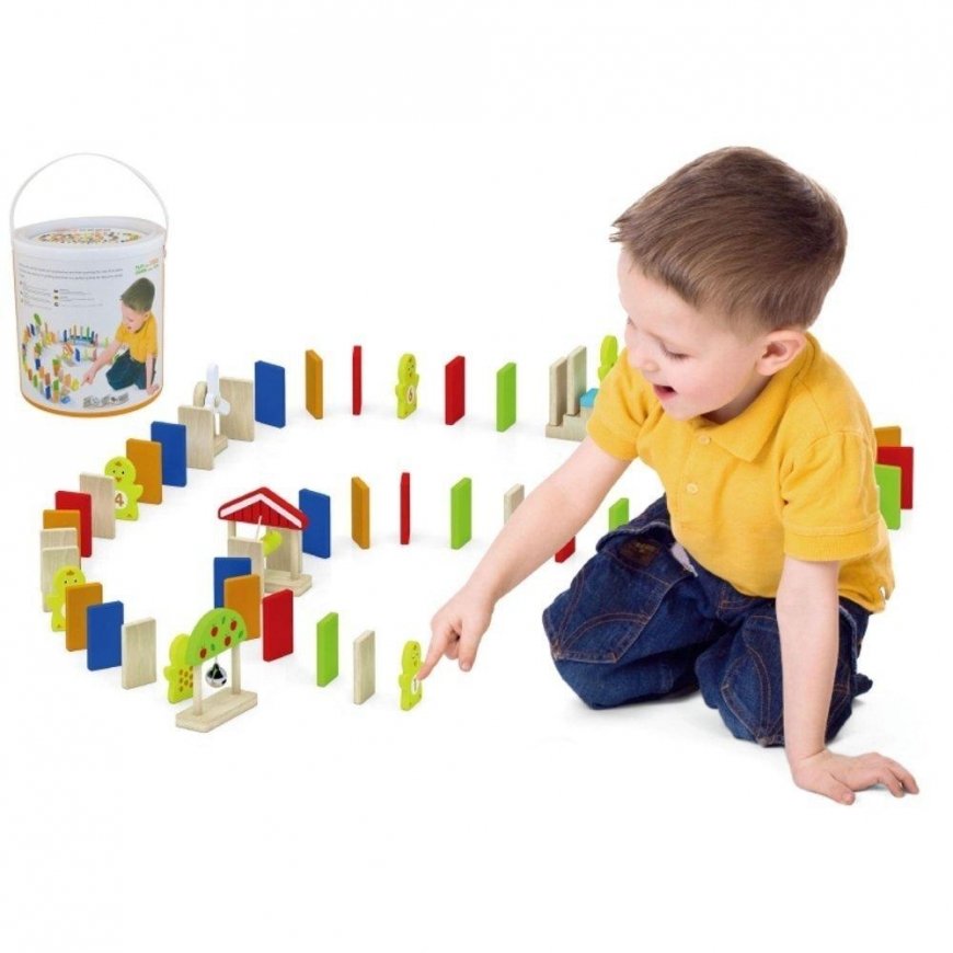 Medinis Domino žaidimas - Ferma, Viga, 116 detalių – 2