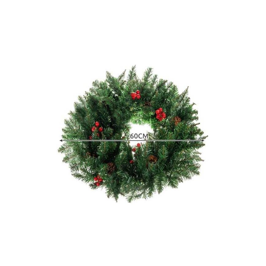 Ruhhy Christmas decoration door wreath decorative decorative ornament 60 cm thickness xxl – 3