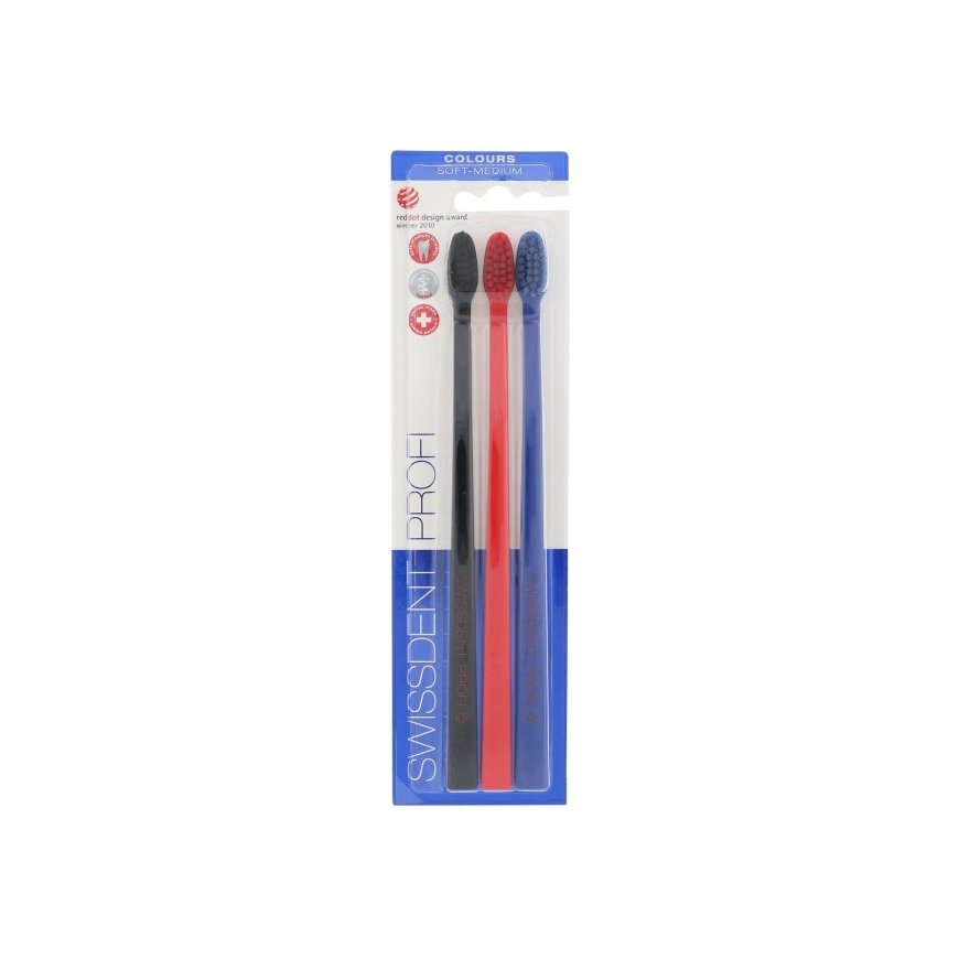 Dantų šepetėlis Swissdent Profi Whitening Trio