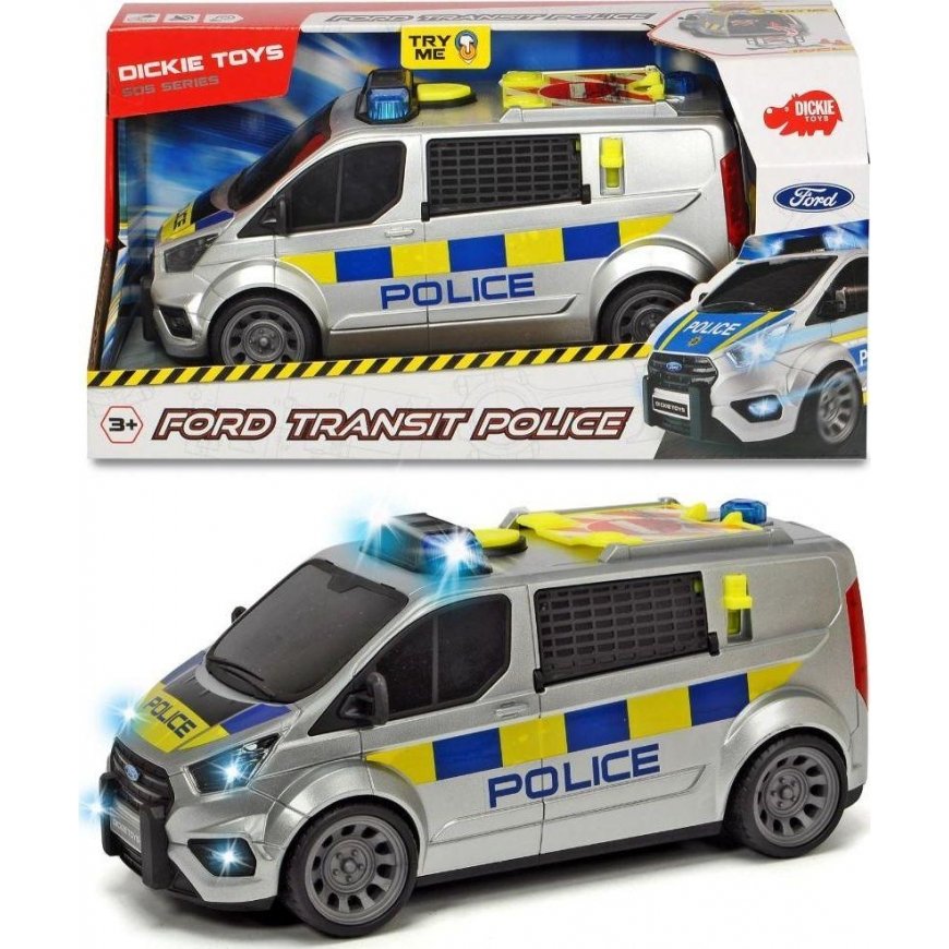 Police car DICKIE SOS_N Police Ford Transit 28 cm