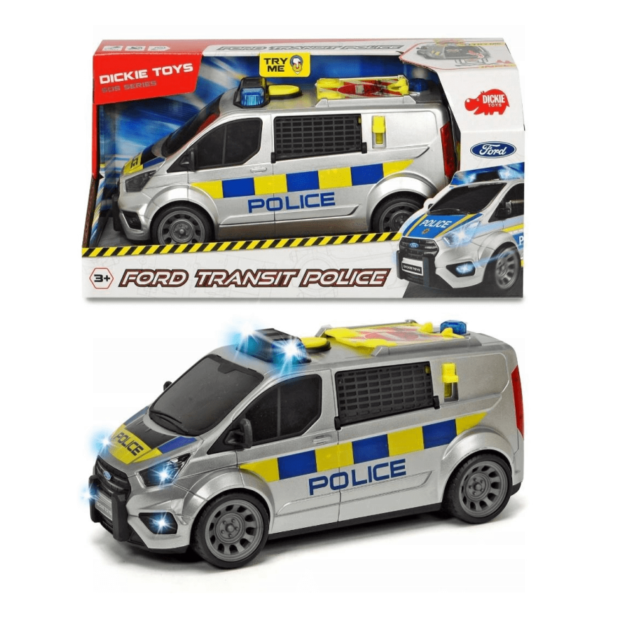 Policijos automobilis DICKIE SOS_N Police Ford Transit 28 cm – 2