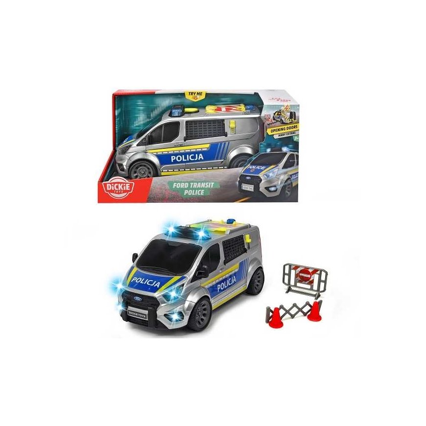 Police car DICKIE SOS_N Police Ford Transit 28 cm – 3
