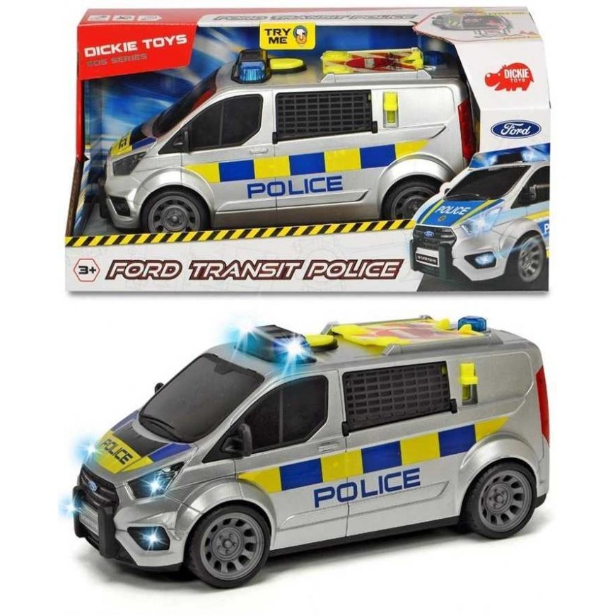 Police car DICKIE SOS_N Police Ford Transit 28 cm – 4