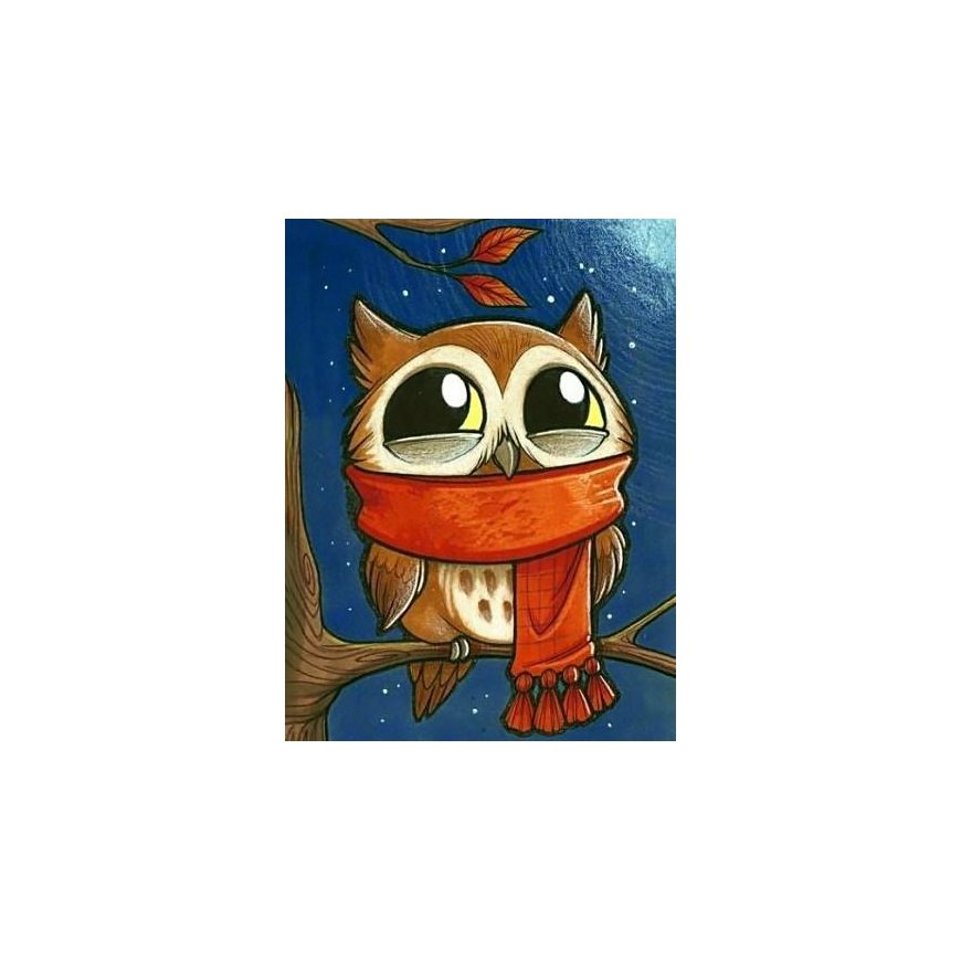 Beldizart Owl with scarf 15*20 cm WD2363
